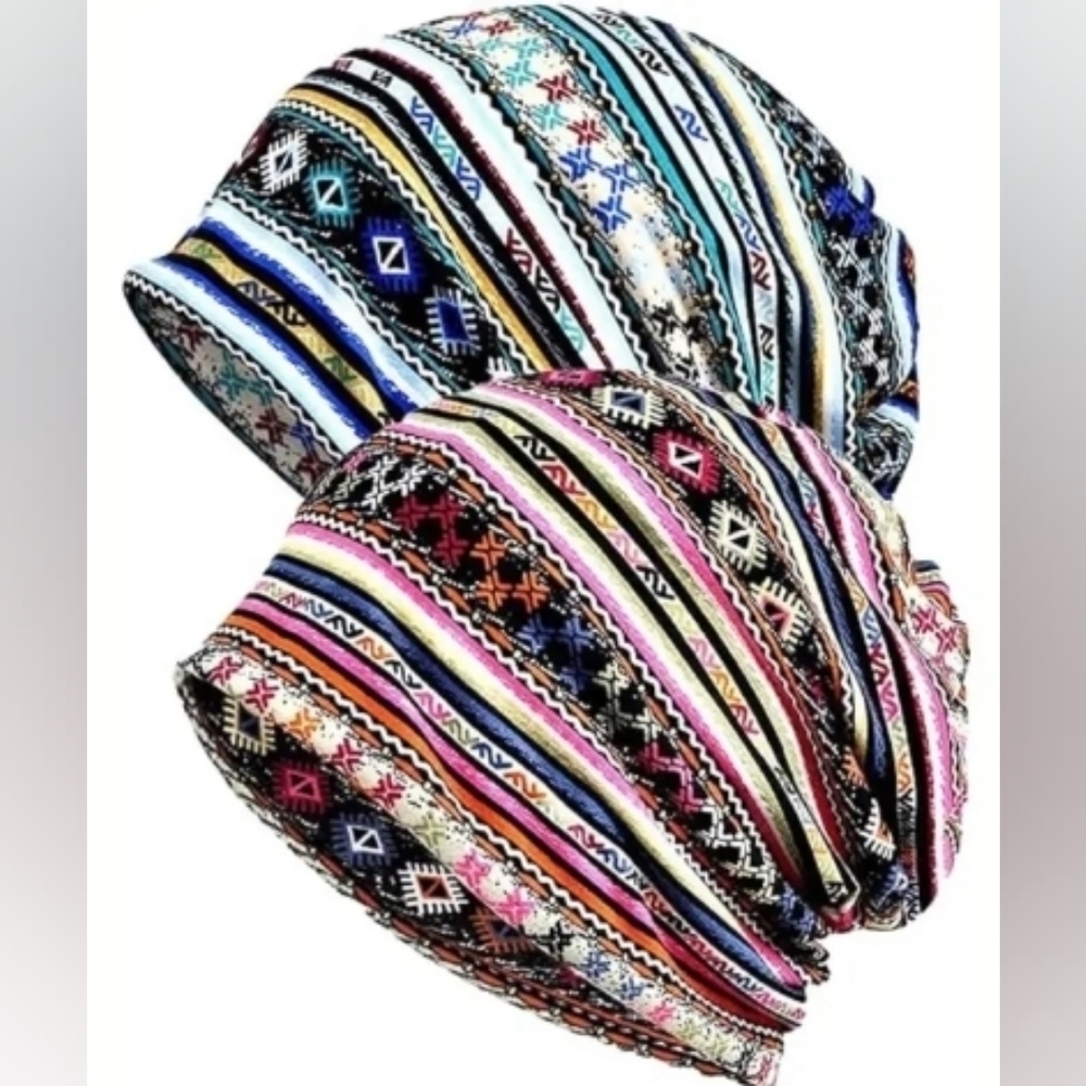 Bohemian Slouchy Beanie Reversible